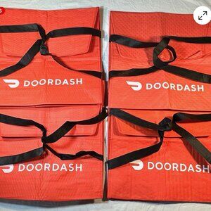 Lot of 4 ~ DOORDASH ~ Large 19x19x5 Insulated Pizza Delivery Bag / Tote ~